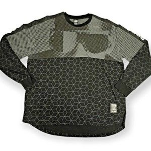 Rock Smith Long Sleeve Black T Shirt Mens Crewneck Cotton 808 Large Geometric